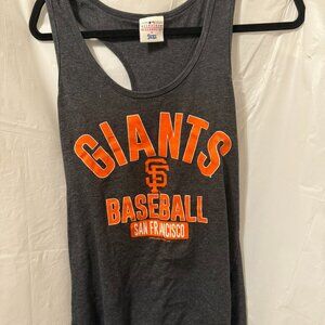SF Giants Baseball Racerback Tank Top Gray San Francisco MLB